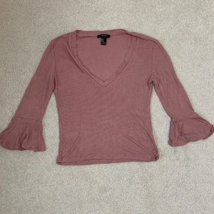 Mauve bell-sleeve top